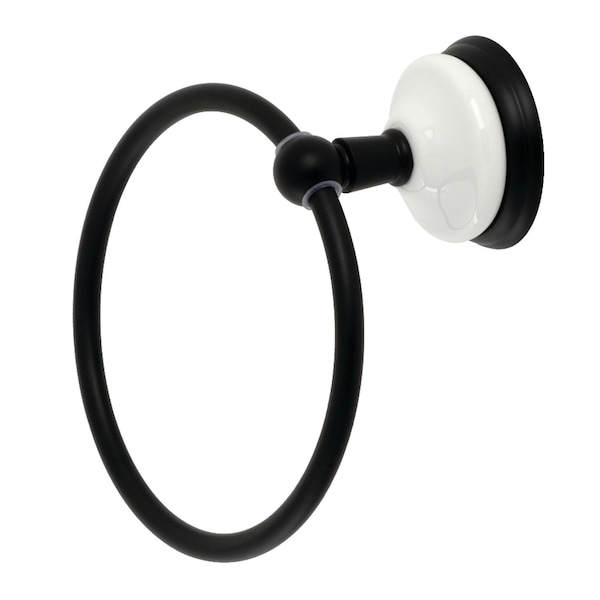 BA1114MB Victorian Towel Ring, Matte Black